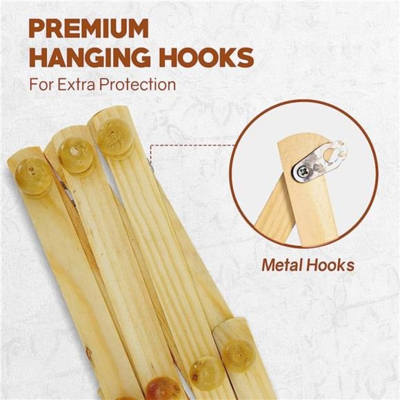 Set of 3 Accordion Style Wood Expandable Wall Rack for Hat, Cap, Belt, Umbrella - Picture 4 of 7